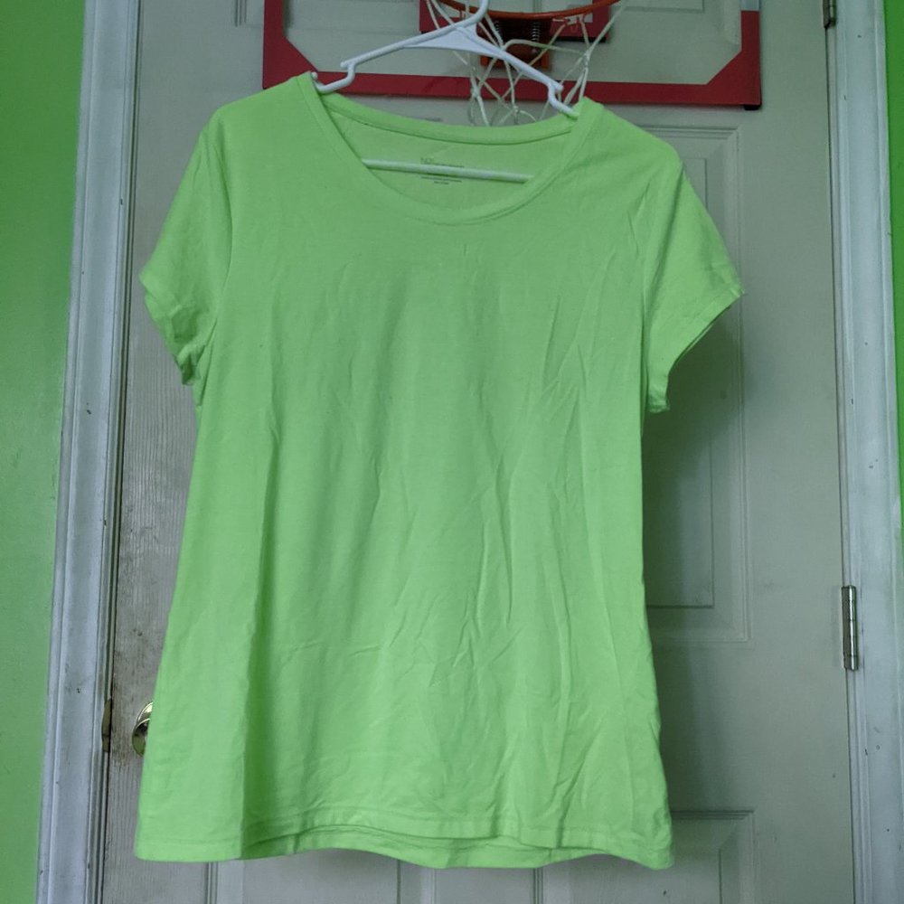 No Boundaries Neon Green Cotton T-Shirt